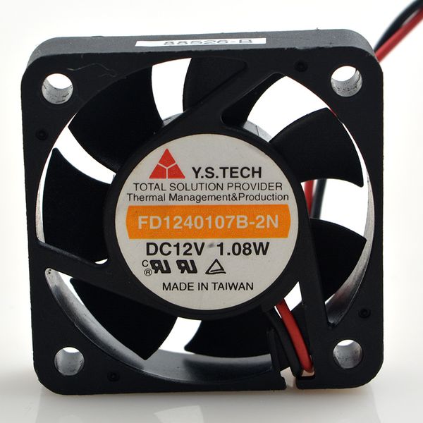 

y.s.tech 4cm 12v 1.08w fd1240107b-2n 4010 axial cooling fan