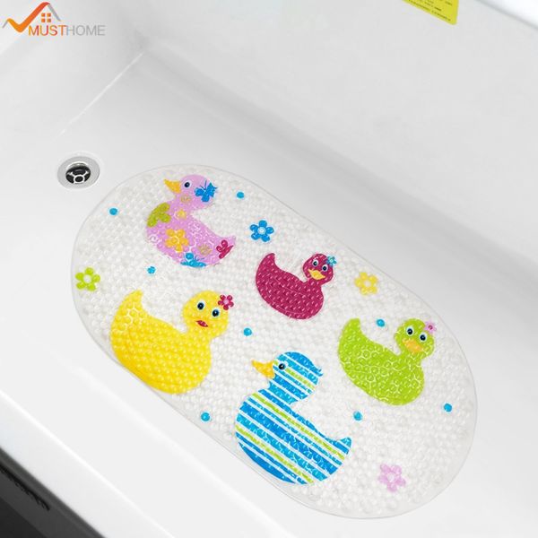 2019 39cmx69cm Baby Bath Mat Anti Slip Pvc Cartoon Bathmats Tub