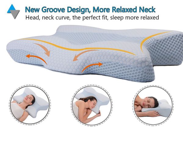 Quality Ergonomic Patented Side Sleeper Anti Snore Memory Foam