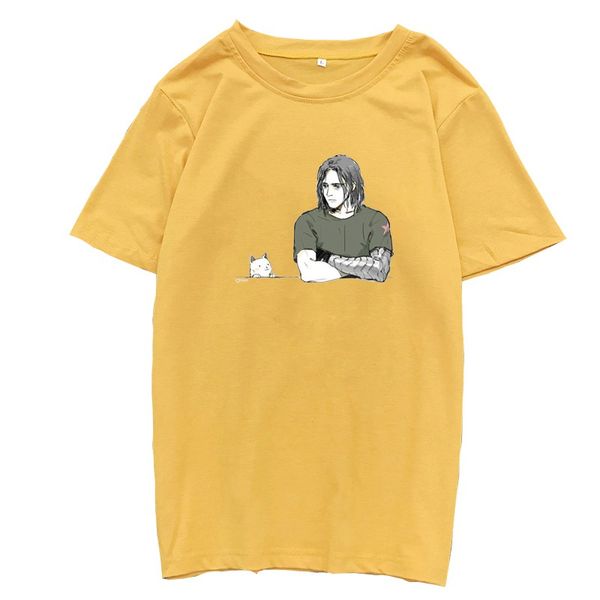 

cotton tee shirt femme 2018 harajuku short sleeve t shirt women fashion casual loose kawaii anime printed camiseta feminina, White