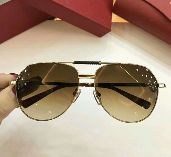 

vintage mens gold filled sunglasses gold wire gradient eyewear rectangular new brown lens with box, White;black