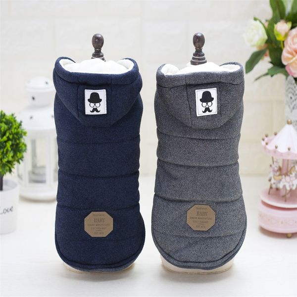 

new mustache hooded style pet dog thick winter coat clothes from s to xxl dog coat dogs clothes