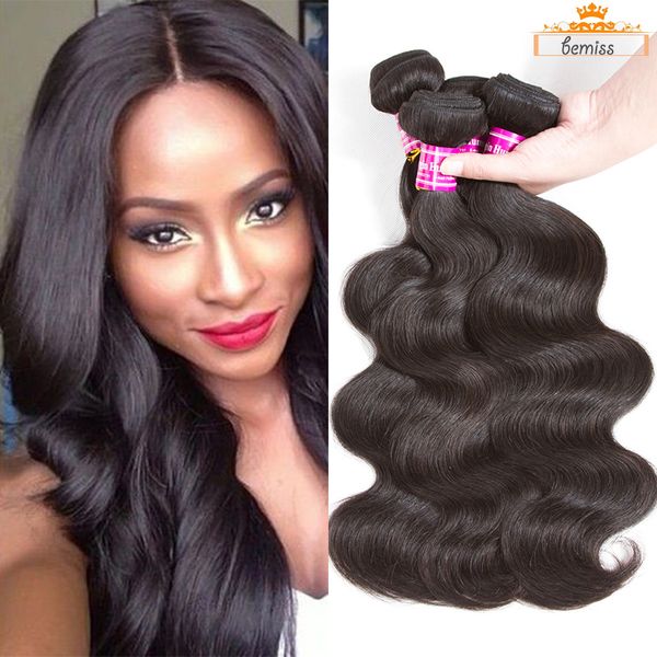 10A Prix de gros Brésilien Vierge Cheveux Vague de Corps Bundles de Cheveux Humains Cambodgien Indien Péruvien Extensions de Cheveux Raides Drop Shipping