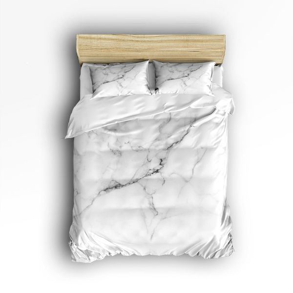 Carrara Marble Duvet Covers High Quality Fabric Queen King Size Cover Set Bedding Black And White Comforter From