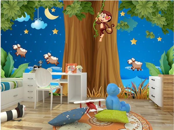 

3d room wallpaper on a wall custom p mural fantasy forest big tree animal world home decor 3d wall murals wallpaper for walls 3 d