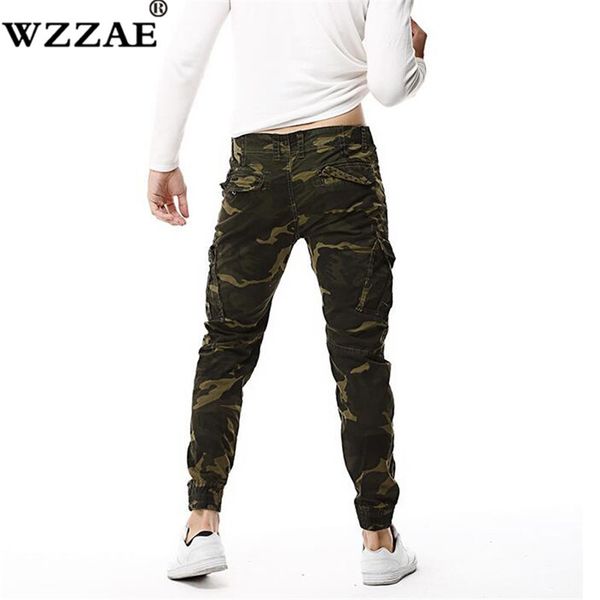 

2018 mens camouflage tactical cargo pants men joggers boost military casual cotton pants hip hop ribbon male army trousers 38 y1892801, Black