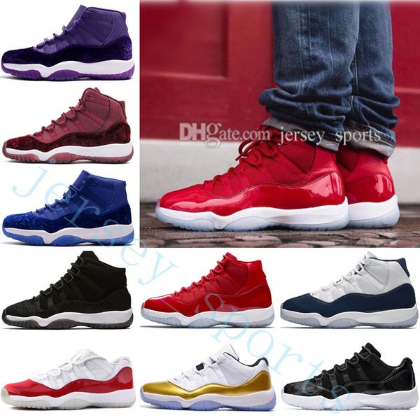 

new 11 11s space jam 45 bred concord basketball shoes men women 11s gym red midnight navy gamma blue bred 72-10 sneakers
