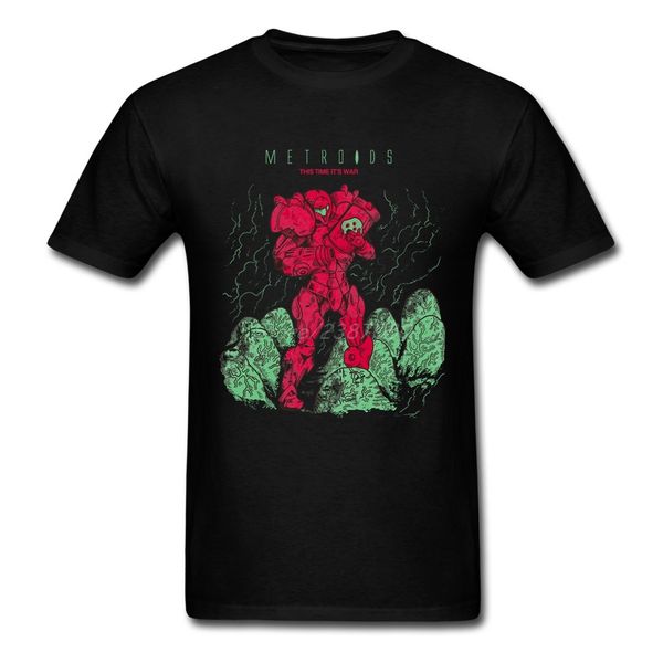 

super metroid t shirt cotton short sleeve mens t shirts fashion 2018 hip hop selling xxxl funny t-shirts, White;black