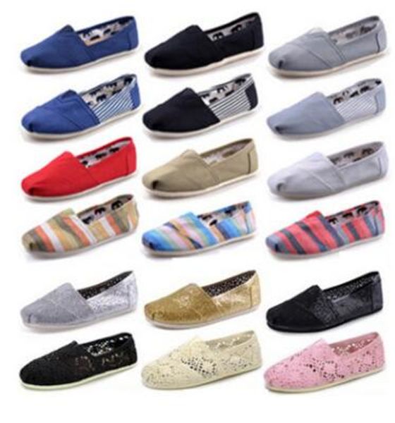 

wholesale new brand women and men fashion sneakers canvas shoes tom shoes loafers flats espadrilles shoes size 35-45, Black