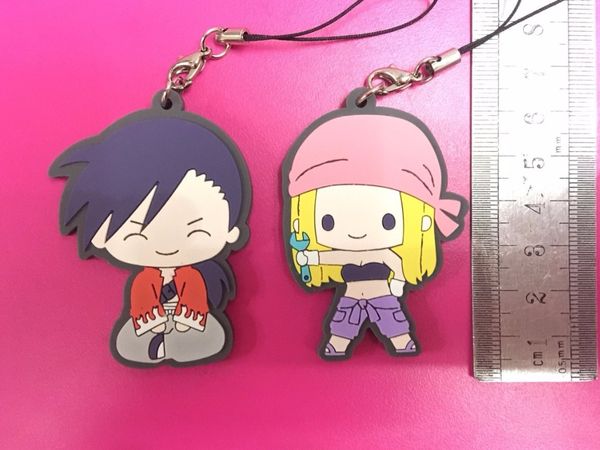 

2108 new arrival 2pcs/lot fullmetal alchemist original japanese anime figure rubber mobile phone charms/key chain/strap, Silver