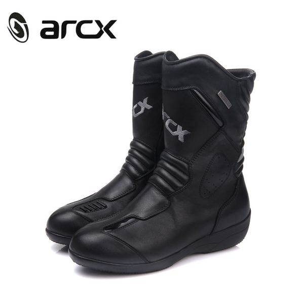 

women 's arcx motorcycle boots cow leather waterproof boot racing size 36-39 black speed motocross boots lady moto boot
