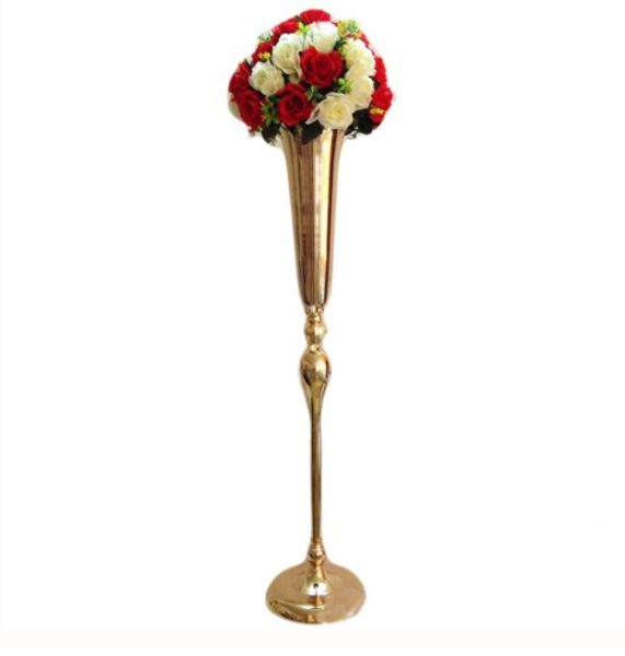 2020 Gold Tabletop Large Vase Metal Flower Floor Vase Table