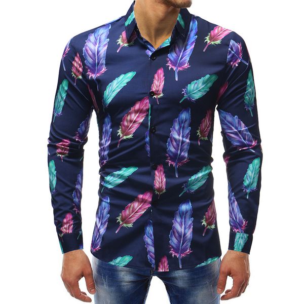 

2018 new men shirts slim fit printing shirt men social casual shirt mens good quality long sleeve shirts male, White;black