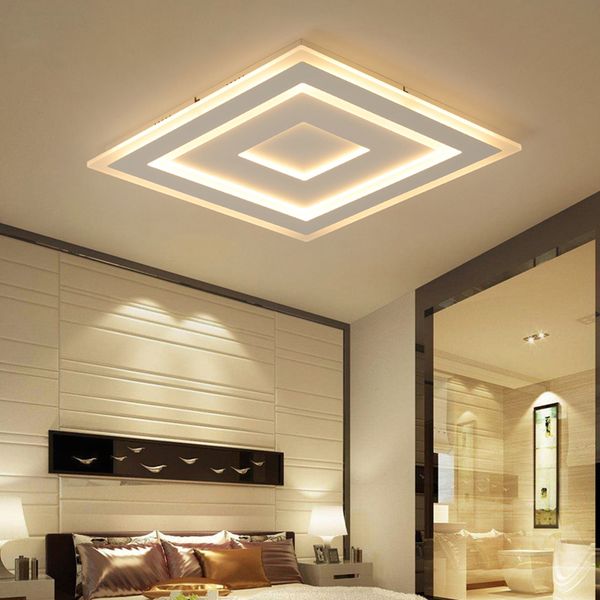 

ultra-thin surface mounted modern led ceiling lights lamparas de techo rectangle acrylic square ceiling lamp fixtures