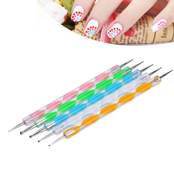 

5pcs/set nail a uv gel painting salon manicure polishing carving dotting pen dot drawing nail art decorations