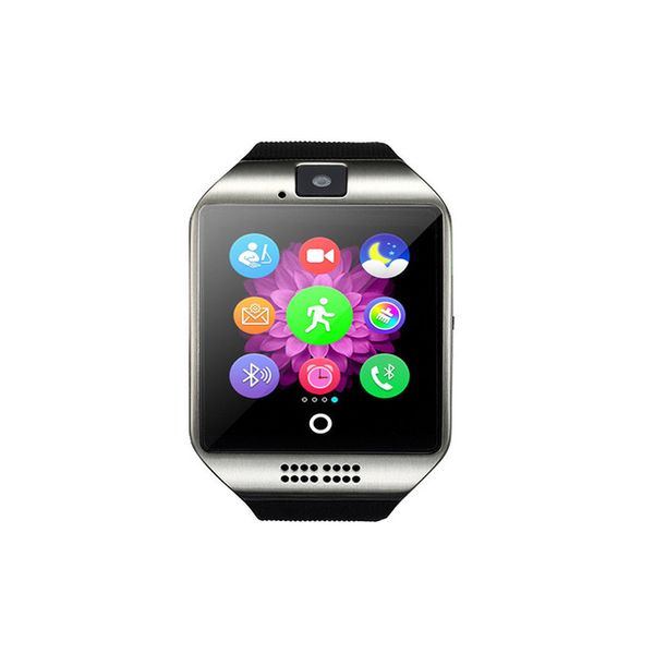 

q18 wristwatch bluetooth smart watch sport pedometer with curved screen camera wearable smart bracelet for android iphone ios watch