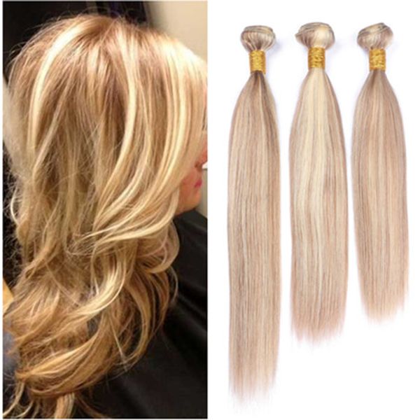 Piano Mixed 27 613 Highlight Human Hair Weaves Silky Straight