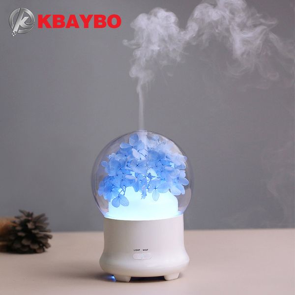 

2018 100ml ultrasonic aromatherapy diffuser with flower aroma diffusers cool mist humidifier for office home bedroom living room