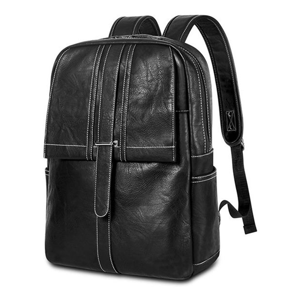

pu men's backpack student schoolbag lapbags boy girl travel bookbag big children's school bag man retro handbag men outdoor backpa