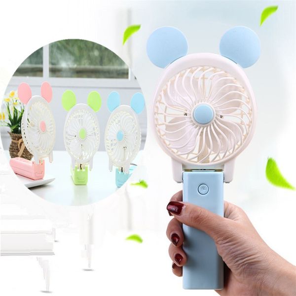

mini folding portable fan cartoon usb rechargeable foldable handheld summer cooler cooling fan fold fans t2i314