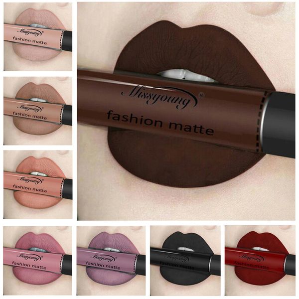 MISS YOUNG Waterproof Long Lasting Liquid Lipstick Idratante Velvet Matte Lipstick Hot Sexy Cosmetic Beauty Makeup