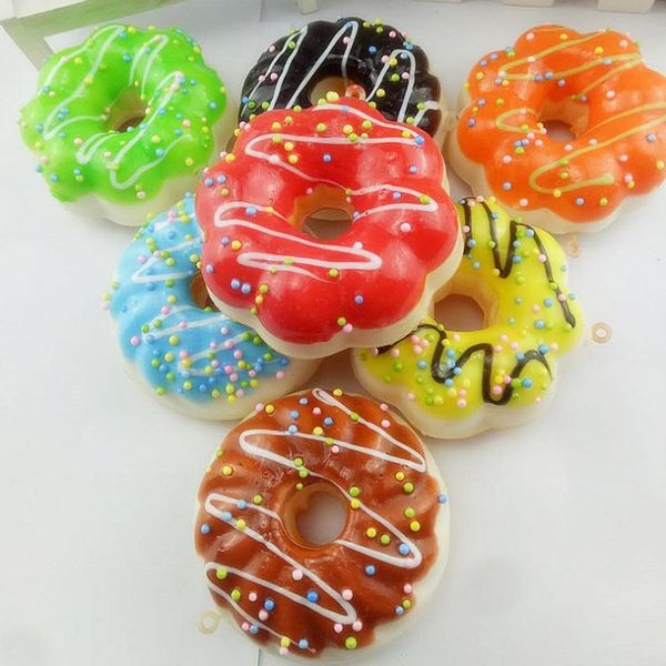 

simulation sweet doughnut slow rebound toys squishy pu emulation bread 7cm doughnut cake decompression toy decorative prop t4h0506