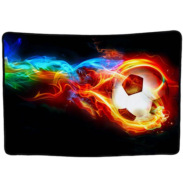 

ehomebuy fashion 3d blanket football on fire colorful adults kids home l 3d printed flannel blankets quality modern black
