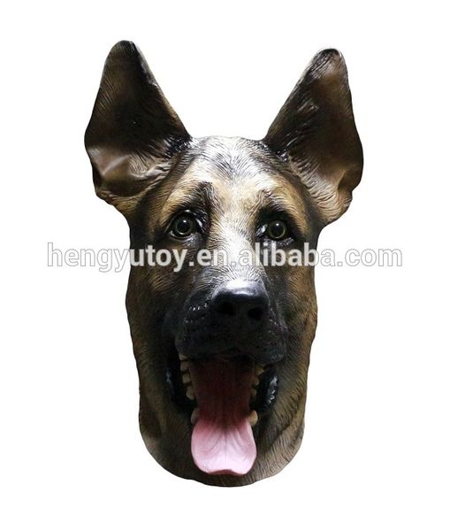 

realistic animal christmas new year costume latex stepherd dog mask