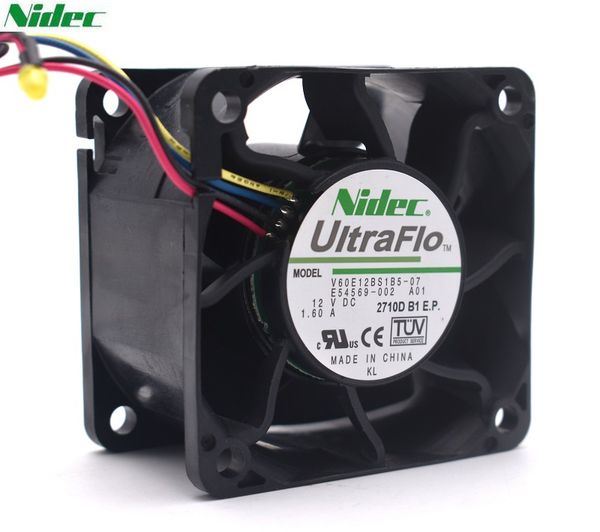 

original nidec v60e12bs1b5-07 6038 violent fan 12v 1.60a 4-pin 60*60*38mm cooler