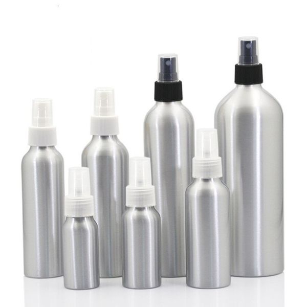 Bottiglia di atomizzatore spray portatile Addensare il design del fondo Bottiglie vuote di alluminio a nebbia sottile con coperchio in plastica Contenitore cosmetico 2 8ym6 E19