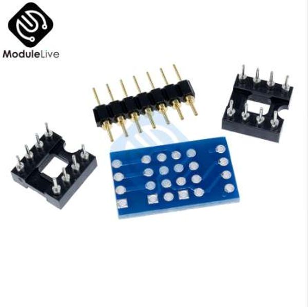 Dual Dip8 до DIP8 Mono Opamp PCB + PIN + розетка для NE5532 OPA2132 OPA627 TL072 P07