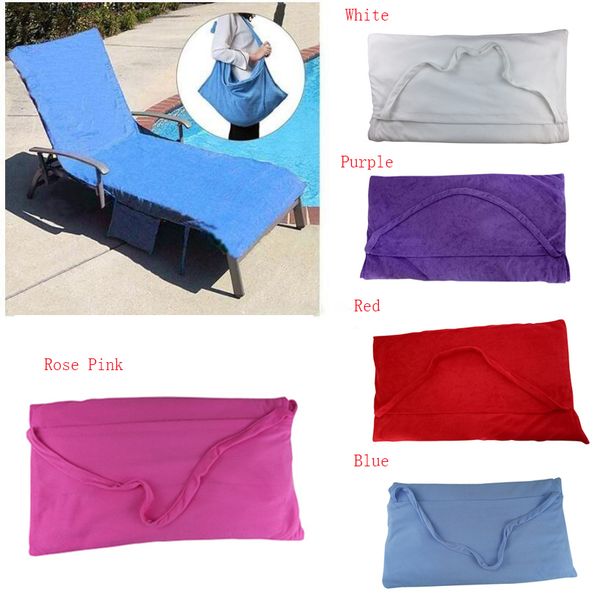 

popular 210 *73 cm sunbath lounger bed mate quick drying beach towel double handbag microfiber beach chair cover blanket