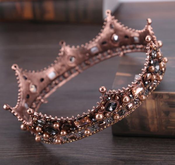 

континентальный ретро корона стекла круглый полный круг обруч корона корона волос, Silver