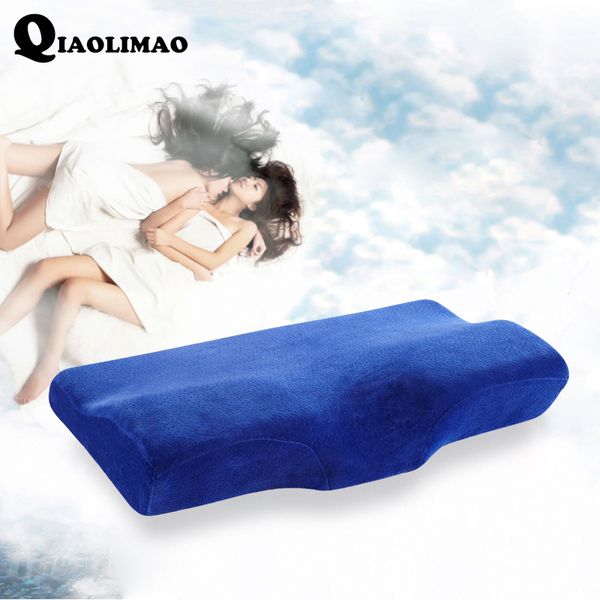 

new full range therapy cervical health care memory foam pillow fiber slow rebound memory foam orthopedic velvet butterfly pillow