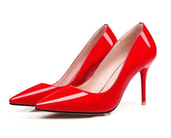 Acquista Scarpe Da Sposa Rosse Color Nude Scarpe Da Damigella D'onore A Punta Fine In Pelle Con Tacco Di Grandi Dimensioni Di Piccole Dimensioni A $40.11 Dal Csf1122 | DHgate.Com