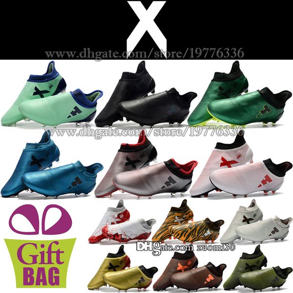 

Дешевые продажа футбольные бутсы X 17 Purechaos FG футбольные бутсы оригинальные мужские открытый футбольные бутсы кожаные футбольные бутсы черный зеленый белый 39-46