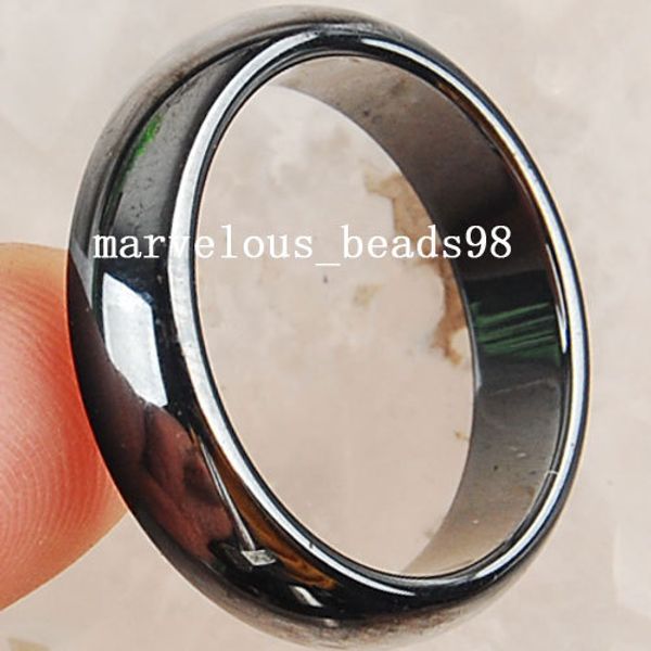 

fashion jewelry black magnetic hematite ring 10"(us) mc1970, Golden;silver