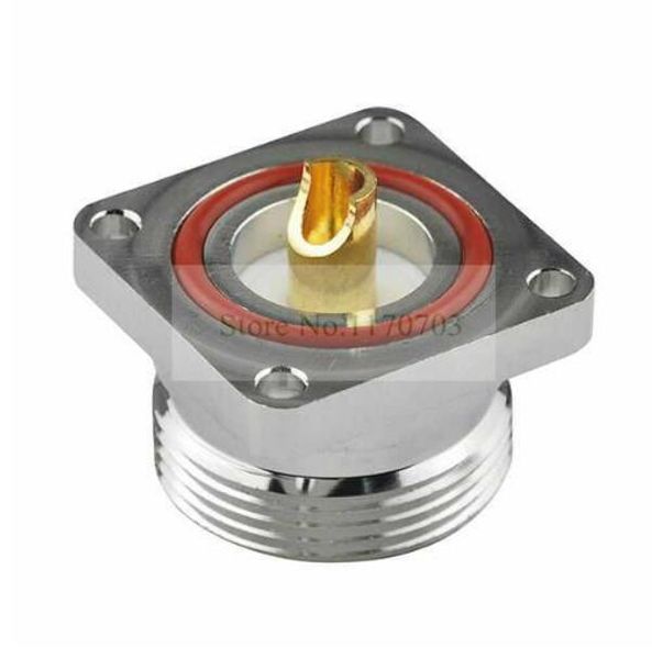 

4pcs 7/16 din rf coaxial connector 4 hole panel mount jack with solder cup