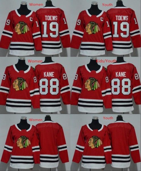 

Men women kid chicago blackhawk hockey jer ey 88 patrick kane 19 jonathan toew 2 keith 20 aad 12 alex debrincat red white jer ey 3xl
