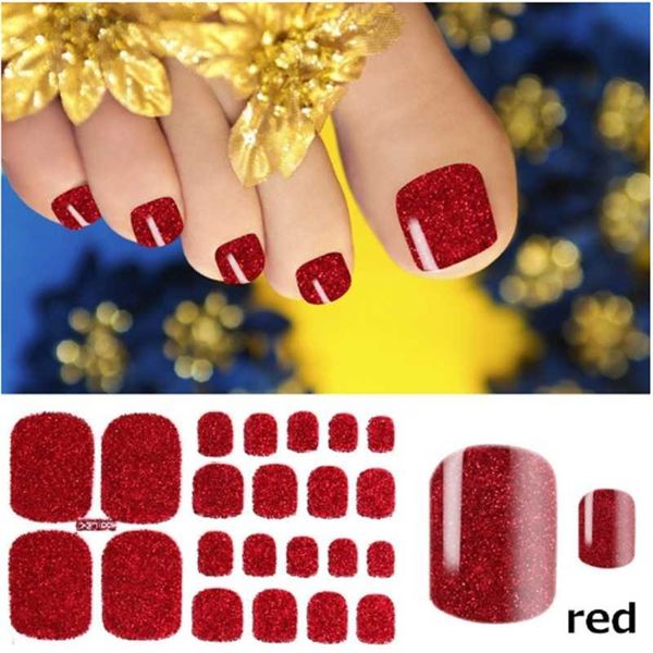 

1 sheet glitter toenail art polish stickers nail tips nail file pure color adhesive wraps manicure decal strips drop shipping, Black