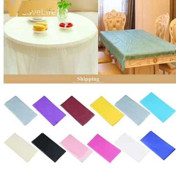 137cmx274cm Choix Couleurs PLASTIQUE Nappe de Table Rectangulaire - Fête