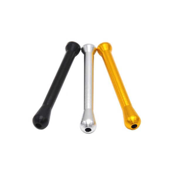 Metallo Snuff Paglia Sniffer Snorter Tubo nasale Tubo per bottiglia da fiuto Nasale per tubo da fumo Strumenti per l'uso Accessori 3 colori 68mm lunghezza DHL