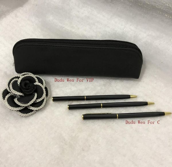 

3pen 1bag de igner c pen with c bag luxury letter fa hion fa hion pen vip counter gift party ouvenir collection tationery for addict