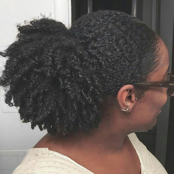 

fashion attractive short afro kinky curly ponytail pony hair hairpiece 120g clip in ponytail extensions for black bomen