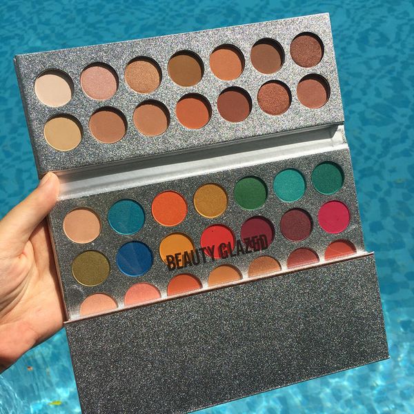 

Beauty glazed gorgeou me eye hadow tray 63 color makeup palette eye hadow with charm eye hadow pigmented powder
