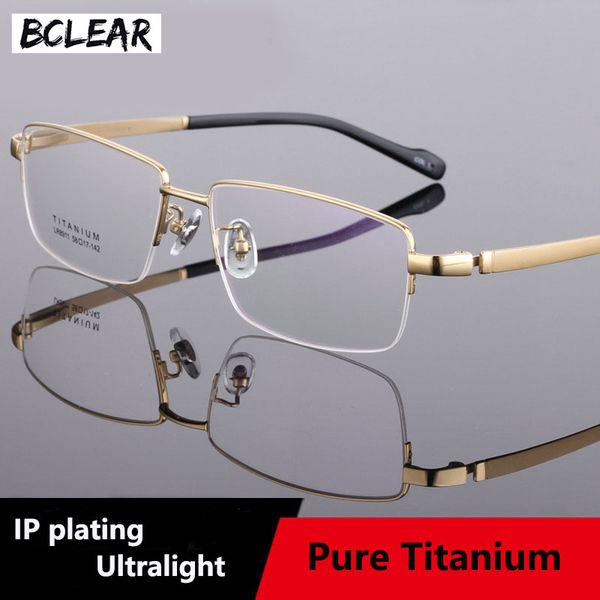 

bclear optical eyeglasses ultem flexible super light weight prescription optical eye glasses frame big face businessmen titanium, Silver