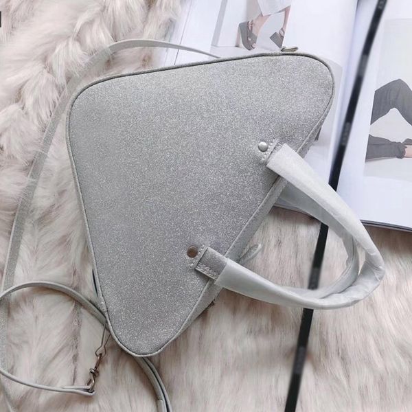 

Sliver big triangle brand designer fashion luxury ladies handbag women shoulder bags crossbody size: 31x18cm hot sale free shipping