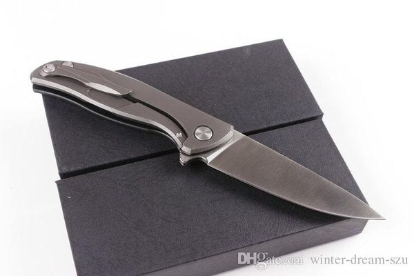 

Shirogorov II Flipper Bearing System Folding knife D2 Blade Black TC4 Titanium G10 Handle Outdoor Camping Hunting Hiking Knives P317Q