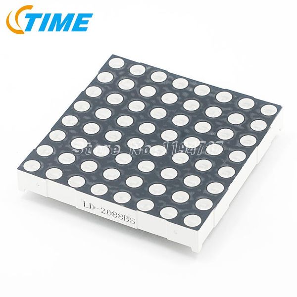 

1pcs 5mm lattice 8 * 8 led dot matrix digital tube module 5 mm red highlighted red 60 * 60 mm common anode