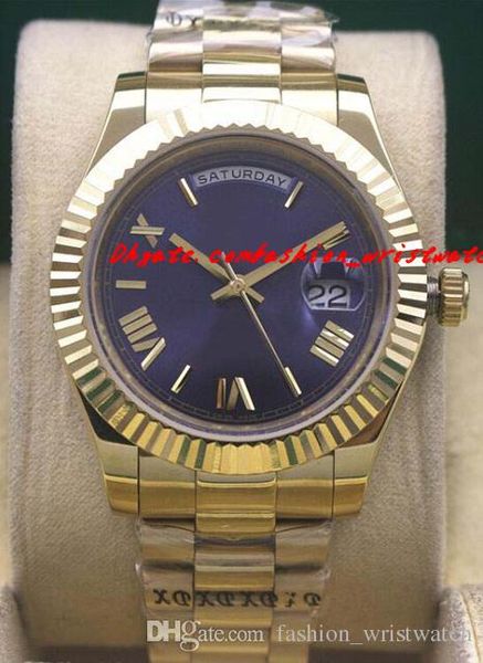 

Luxury Watch 2019 Mens Gold Rome Blue/Red Dial 118348 WATCH CHEST 41mm Automatic Fashion Men's Watch Wristwatch